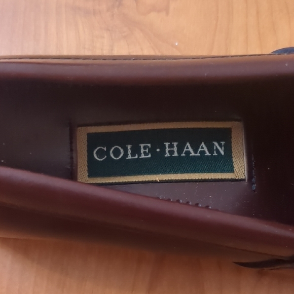 Cole Haan Brown Leather Slip-On Loafers - Picture 2 of 7